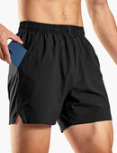 Haimont Men's 5 Inch Trail Running Shorts in Black