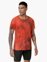 Haimont Men's Mountain Wind Trail T-Shirt in Glory Red