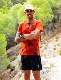 Haimont Men's Mountain Wind Trail T-Shirt in Glory Red