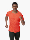 Haimont Men's Mountain Wind Trail T-Shirt in Orange Red
