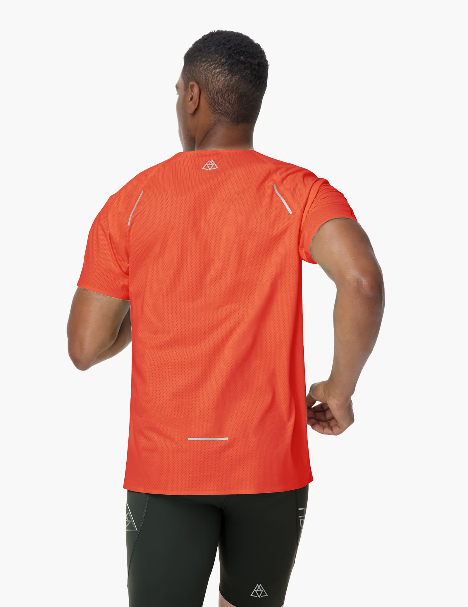 Haimont Men's Mountain Wind Trail T-Shirt in Orange Red