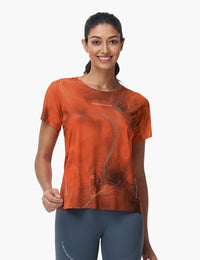 Haimont Women's Mountain Wind Trail T-Shirt in Glory Red