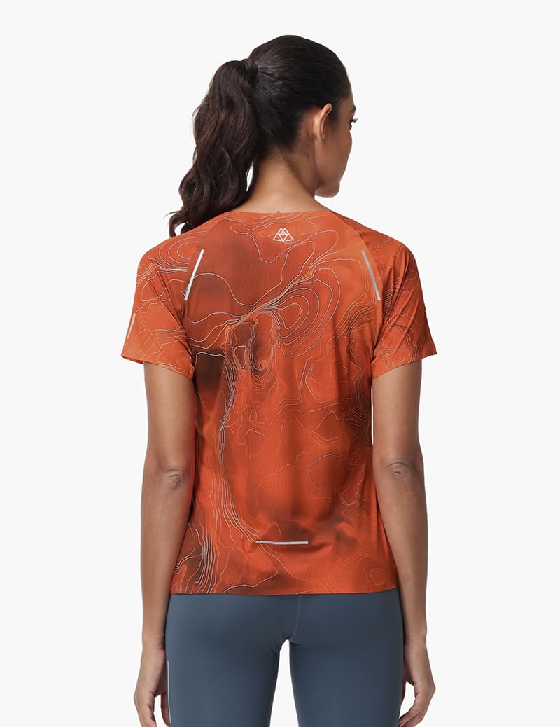 Haimont Women's Mountain Wind Trail T-Shirt in Glory Red