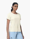 Haimont Women's Mountain Wind Trail T-Shirt in Lvory White