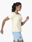 Haimont Women's Mountain Wind Trail T-Shirt in Lvory White