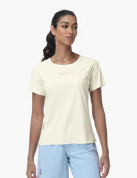 Haimont Women's Mountain Wind Trail T-Shirt in Lvory White