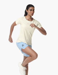 Haimont Women's Mountain Wind Trail T-Shirt in Lvory White