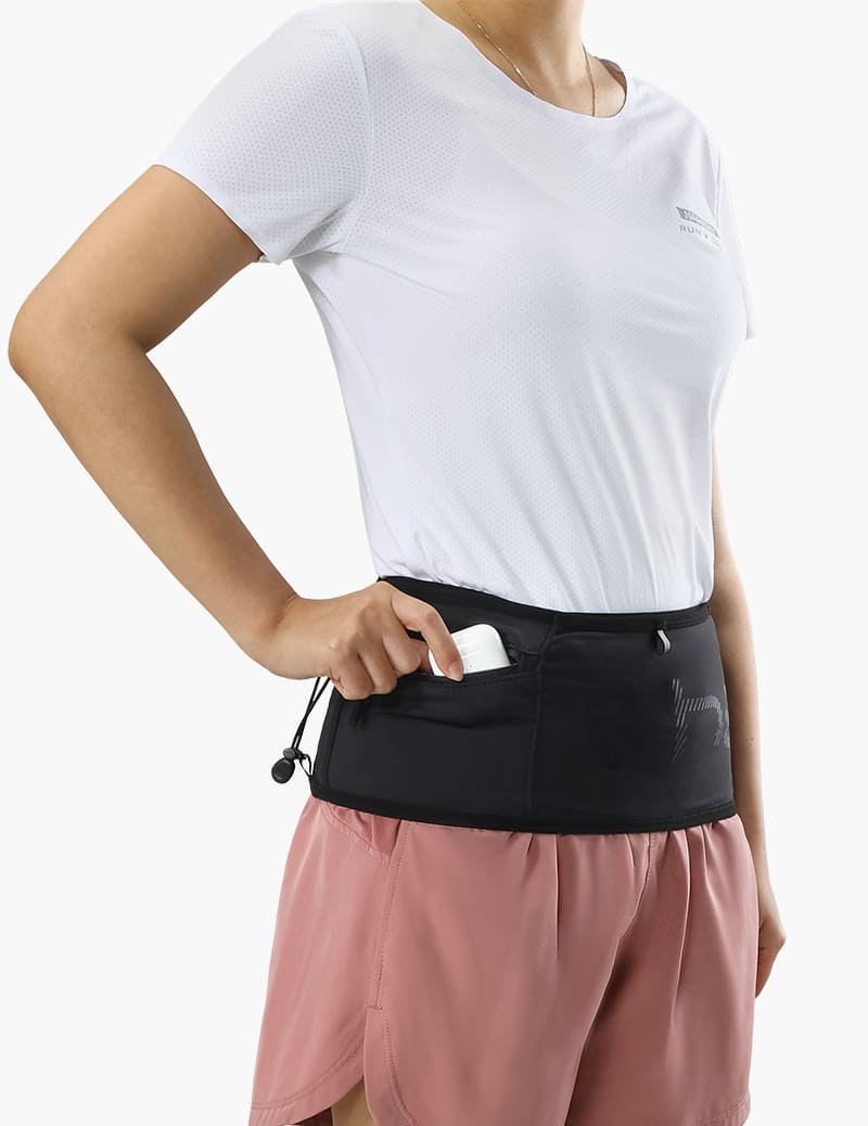 Lightweight Trail Running Waist Belt in Black