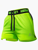 Men's 2 in 1 Quick Dry Trail Running Shorts in Green