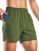 Men's 5 Inch Trail Running Shorts in Army Green