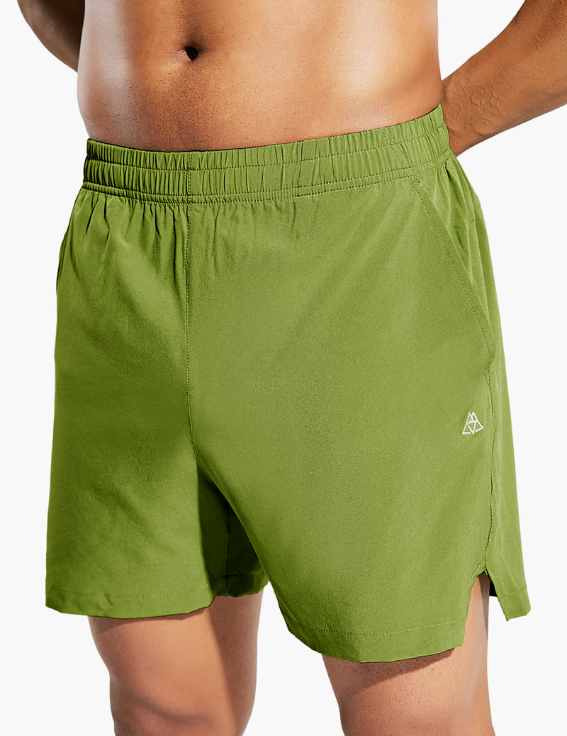 Men's 5 Inch Trail Running Shorts in Light Green