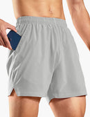 Men's 5 Inch Trail Running Shorts in Light Grey
