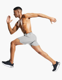 Men's 5 Inch Trail Running Shorts in Light Grey