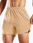 Men's 5 Inch Trail Running Shorts in Light Khaki