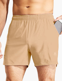 Men's 5 Inch Trail Running Shorts in Light Khaki