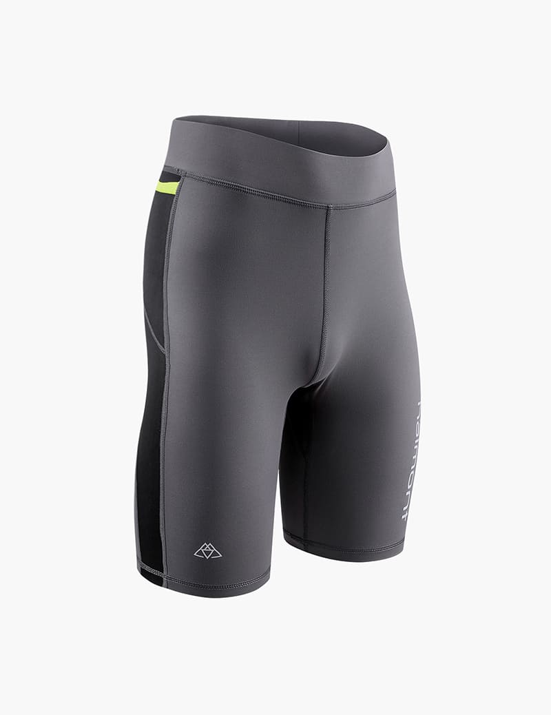 Men's Compression Trail Running Shorts in Grey