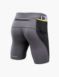 Men's Compression Trail Running Shorts in Grey
