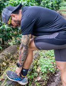 Men's Compression Trail Running Shorts in Grey