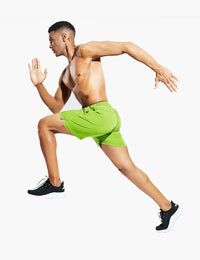 Men's Running Daily Training Shorts in Lemon Green