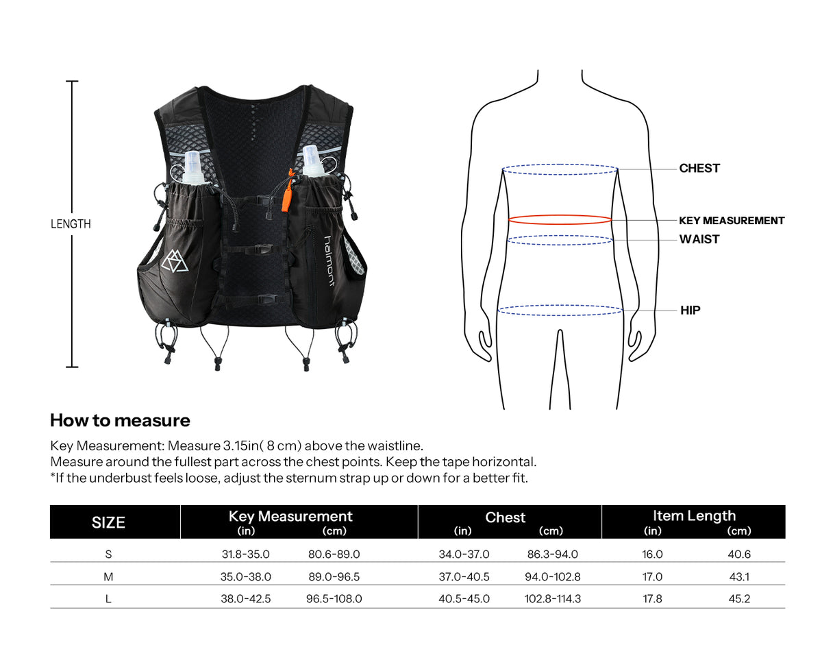 Ridge 10L Hydration Vest size banner 1