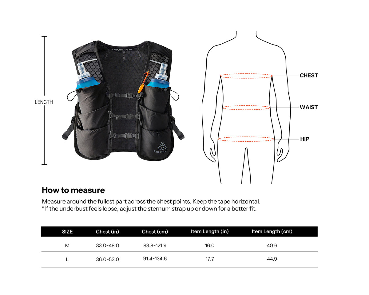 Skylite 5L Hydration Vest size banner 1
