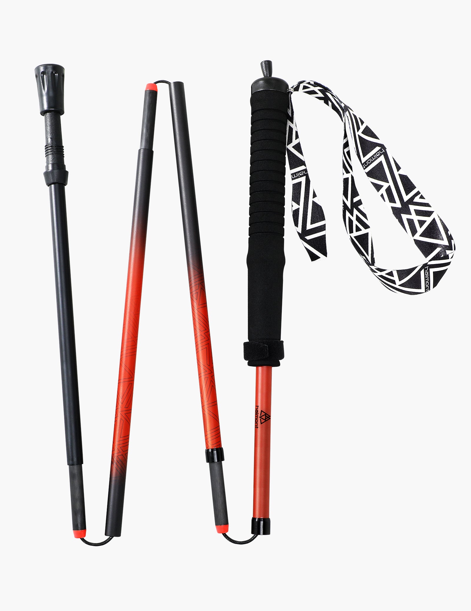 haimont Poles Black-Red / 110CM Ultralight Carbon-Aluminum Trekking Pole - Pair