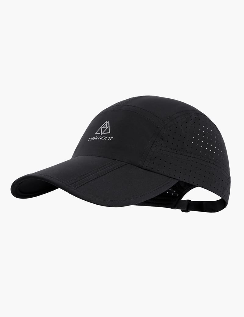 Unisex Foldable UV Blocking Cap in Black