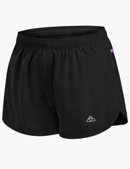 Women's 2 in 1 Quick Dry Trail Running Shorts in Black