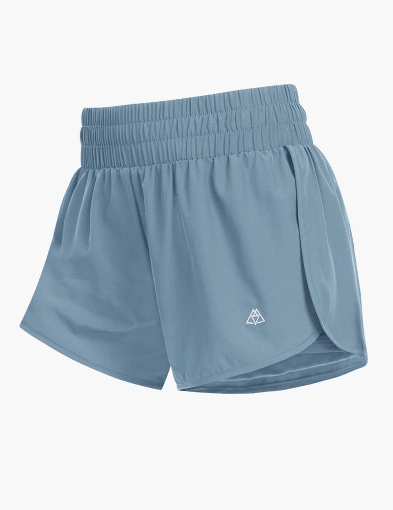 Women's 2 in 1 Trail Running Shorts in Blue Grey