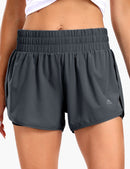 Women's 2 in 1 Trail Running Shorts in Dark Grey