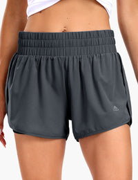 Women's 2 in 1 Trail Running Shorts in Dark Grey