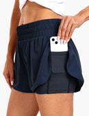 Women's 2 in 1 Trail Running Shorts in Navy Blue