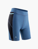 Women's Compression Trail Running Shorts in Sea Blue