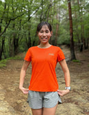 Women's Ultralight Trail Running Shirts in Orange
