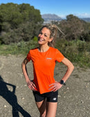 Women's Ultralight Trail Running Shirts in Orange