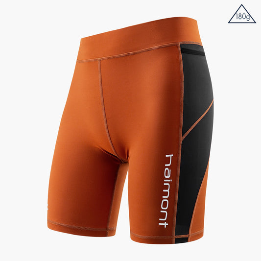 HAIMONT Women Tights Red Brown / XS Women's Trail Running Ultimate Comfort Compression Shorts Half Tight 8"