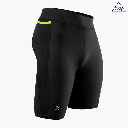 HAIMONT Men Tights Black / S Men's Trail Running Ultimate Comfort Compression Shorts Half Tight 8"