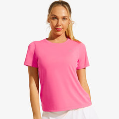 Women's Athletic Short Sleeve Running T-Shirts Dry Fit Shirts