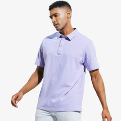 Men's Short Sleeve Cotton Polo Shirts Soft Golf Shirt