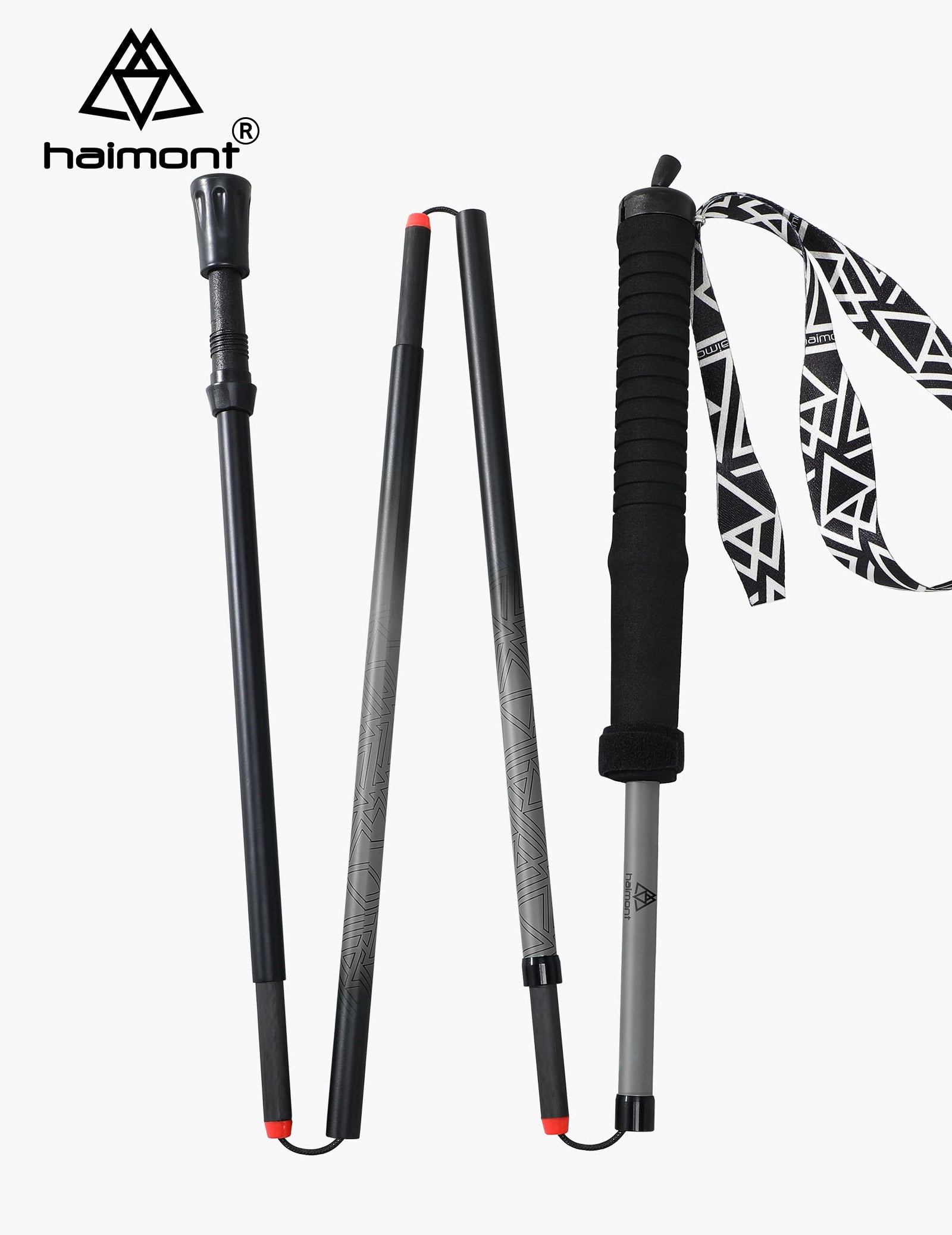 Bastón de trekking ultraligero de carbono y aluminio - Par