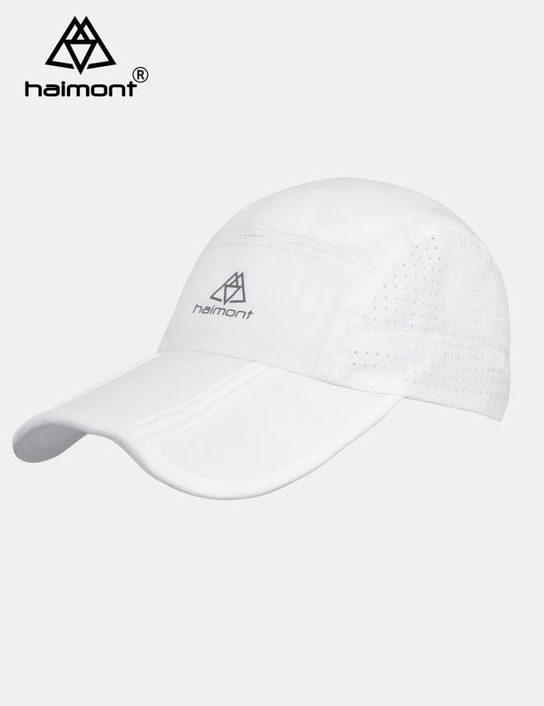 haimont Hat White Unisex Foldable UV Blocking Cap