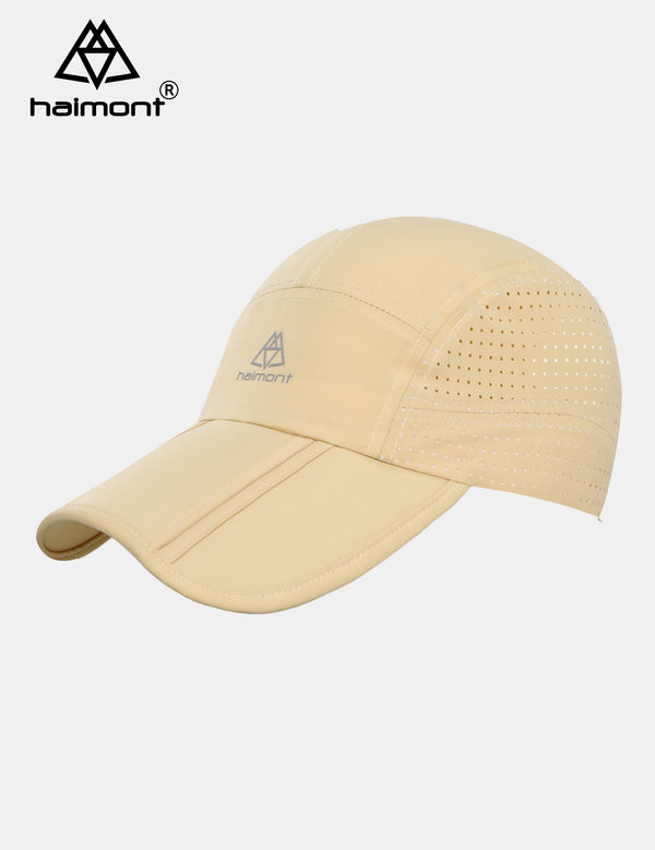 haimont Hat Khaki Unisex Foldable UV Blocking Cap