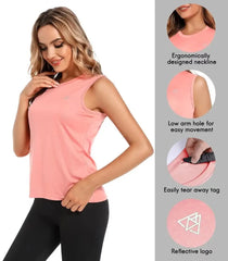 Women Athletic Tanks Tops Sleeveless UPF 50+ Sun Shirts