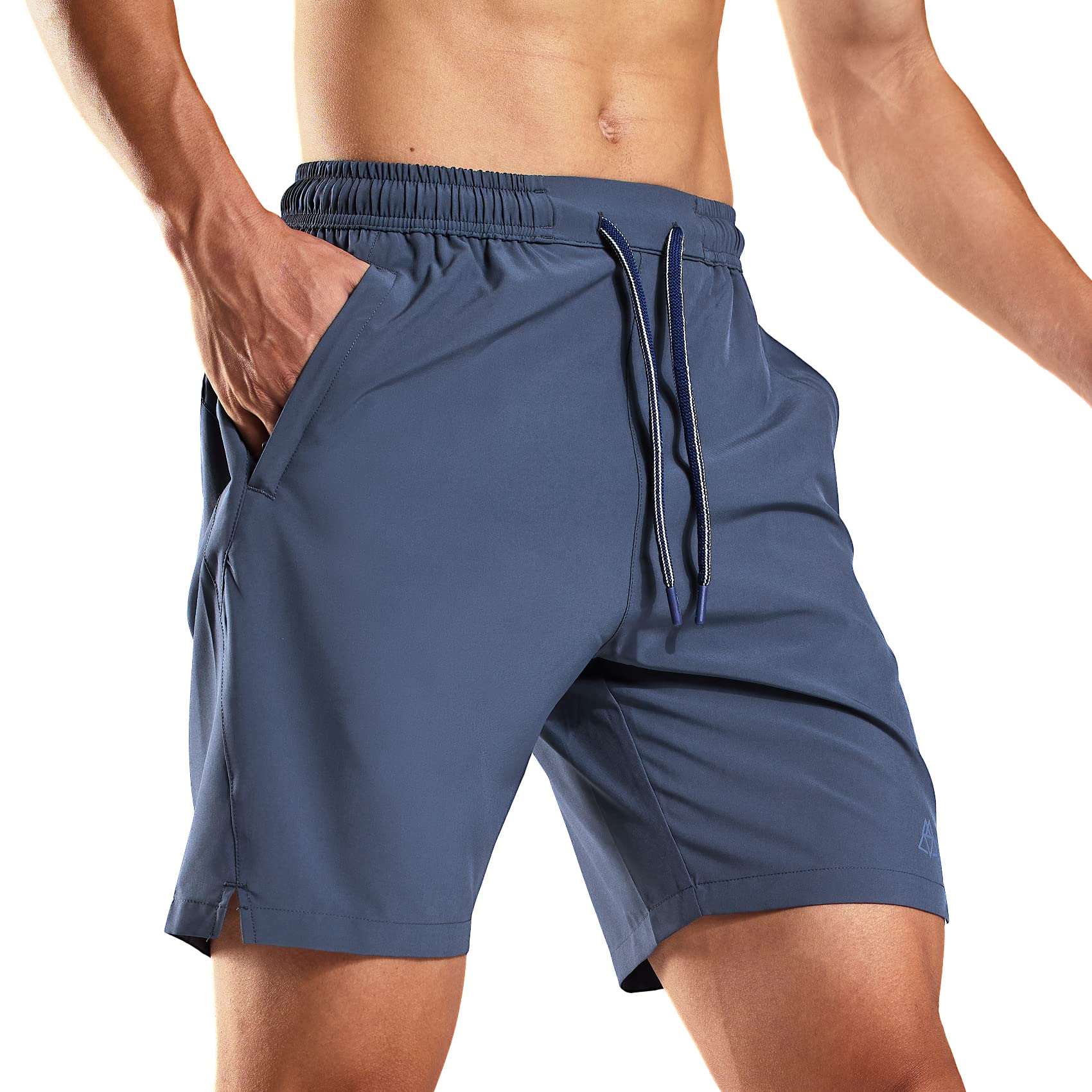 Haimont Men's Dry Fit Running Shorts with Zipper Pockets
