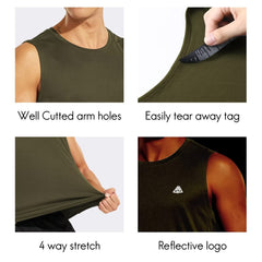 Men's Workout Sleeveless Shirts Quick Dry Muscle Tank Top