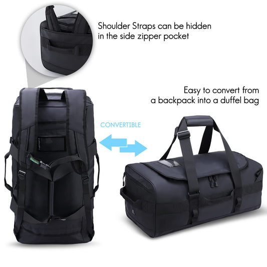 Convertible Duffel Backpack Water-Resistant Sports Bag