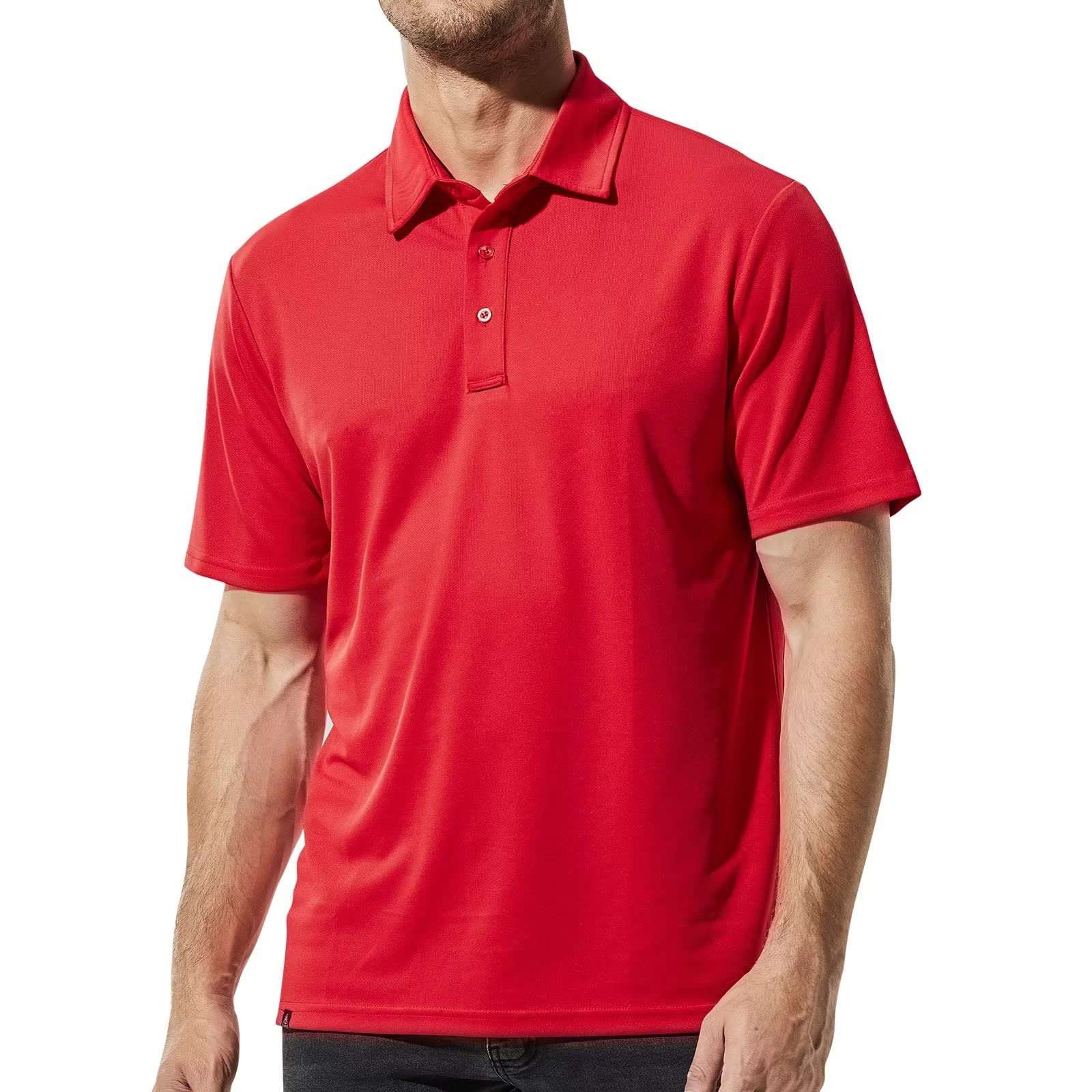 Polo Shirts for Men Dry Fit Short Sleeve Collared Golf Shirts