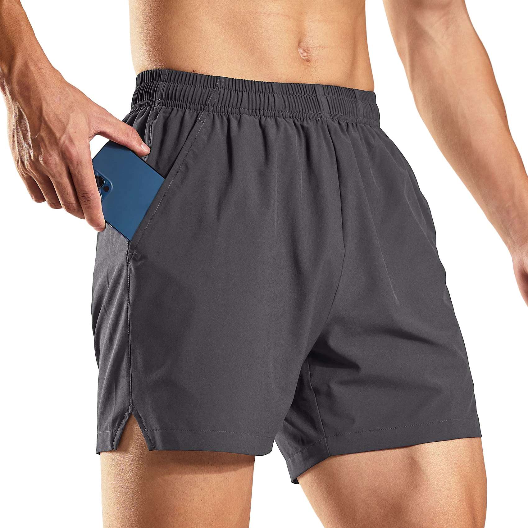 Men's Dry Fit Running Athletic Shorts with Pockets, 5 Inch