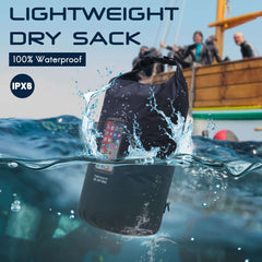Waterproof Dry Bag Lightweight Roll Top Dry Sack with Touch Screen