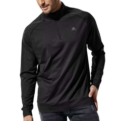 Men's 1/4 Zip Golf Shirt Athletic Pullover with Brushed Fleece Lining